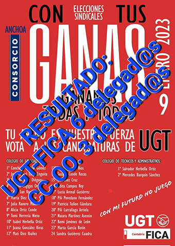UGT FICA revalida y aumenta su mayoría absoluta en el Grupo Consorcio Anchoa de Santoña