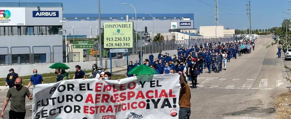 Las plantillas de Airbus en Illescas y Albacete vuelven a secundar masivamente una nueva jornada de huelga