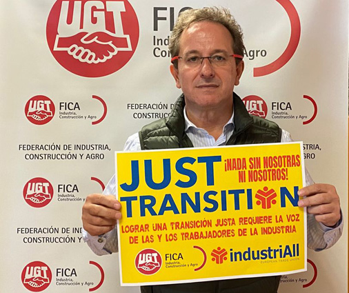 UGT FICA llama a las y los trabajadores españoles a movilizarse por una Transición Justa