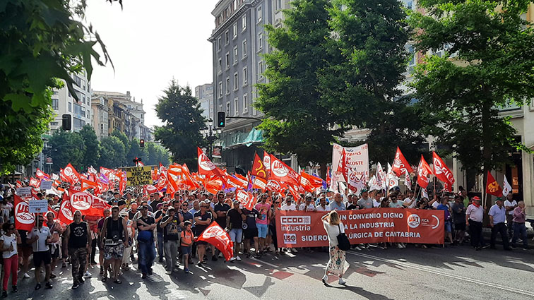 Más de 20.000 personas exigen en Santander un convenio colectivo digno en el metal de Cantabria