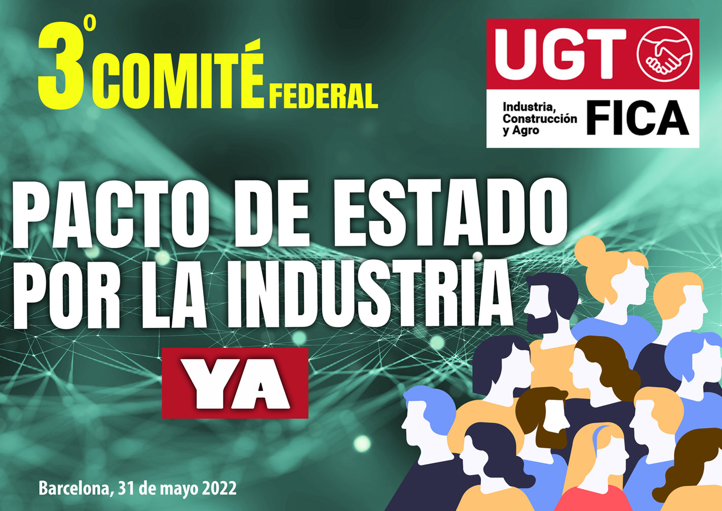 UGT FICA celebra mañana en Barcelona su 3º Comité Federal