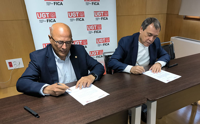 UGT FICA y la Fundación Feindef firman un acuerdo de colaboración para impulsar el sector industrial de defensa y promover la cultura de defensa y seguridad