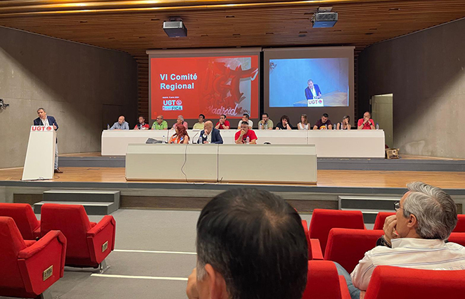 Mariano Hoya clausura el VI Comité Regional de UGT FICA Madrid