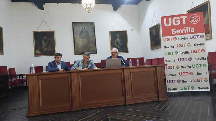 Sebastián Serena asiste a la jornada del sector Agroalimentario de UGT FICA Sevilla