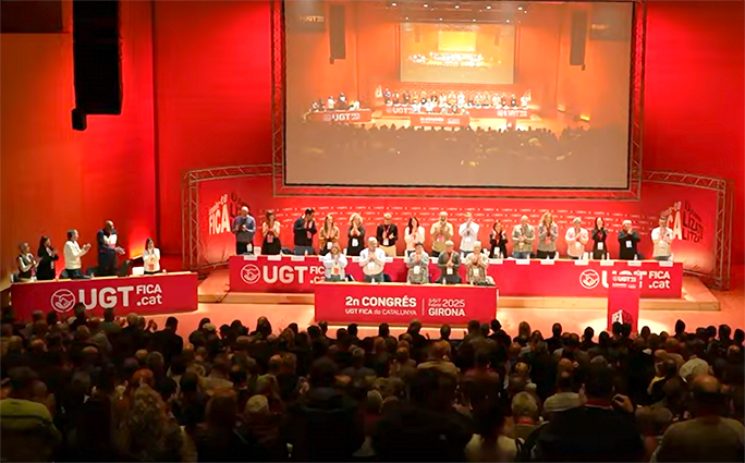 Antonio Rudilla, elegido secretario general de UGT FICA Catalunya con el 94,41% de los votos