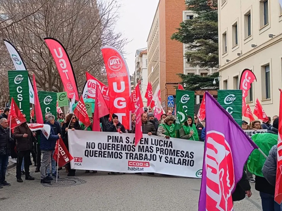 Las plantillas del Grupo Losán reclaman el pago de sus salarios y una salida digna ante la falta de viabilidad de la empresa