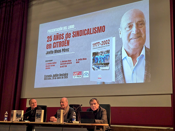 Mariano Hoya pone en valor el libro “1977-2002. 25 años de sindicalismo en Citroën”, del compañero Jovito Rivas