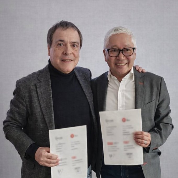 Mariano Hoya, secretario general de UGT FICA, y Ambet Yuson, secretario general de ICM, mantienen un encuentro bilateral y trasladan su preocupación por los trabajadores en Oriente Medio